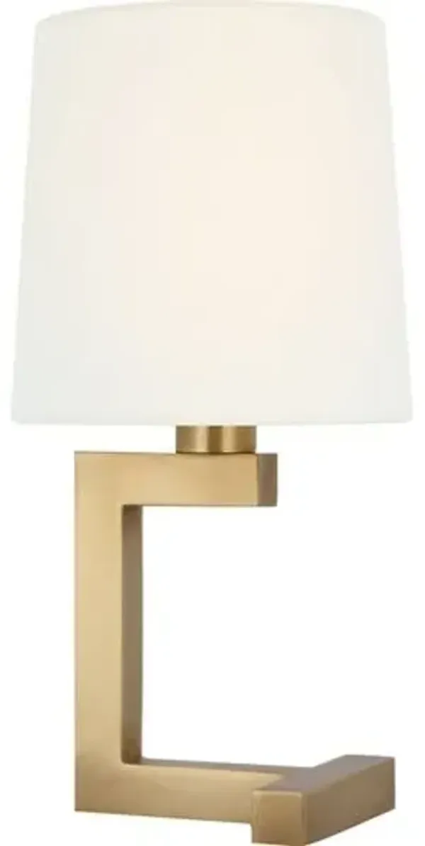 Ralph Lauren Home - Visual Comfort - Hedger 12" Accent Table Lamp - Gold - 10.75Hx5.5Wx5.5D in