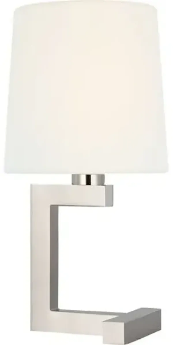 Ralph Lauren Home - Visual Comfort - Hedger 12" Accent Table Lamp - Silver - 10.75Hx5.5Wx5.5D in