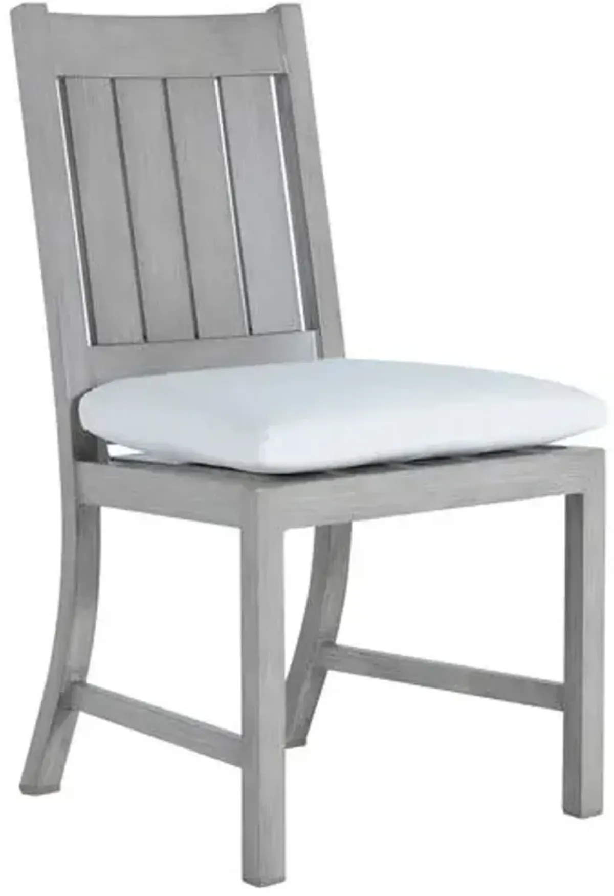 Club Croquet Outdoor Aluminum Side Chair with Cushion - Slate Grey - Summer Classics - Handcrafted - Gray