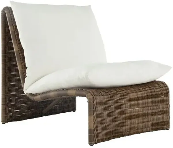 Como Outdoor Wicker High Back Lounge Chair - Raffia - Summer Classics - Beige