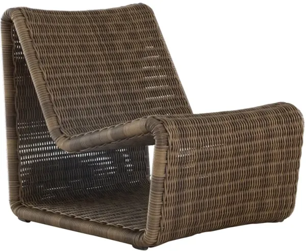 Como Outdoor Wicker Lounge Chair, Raffia