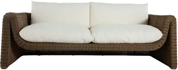Como Outdoor Wicker Sofa, Raffia