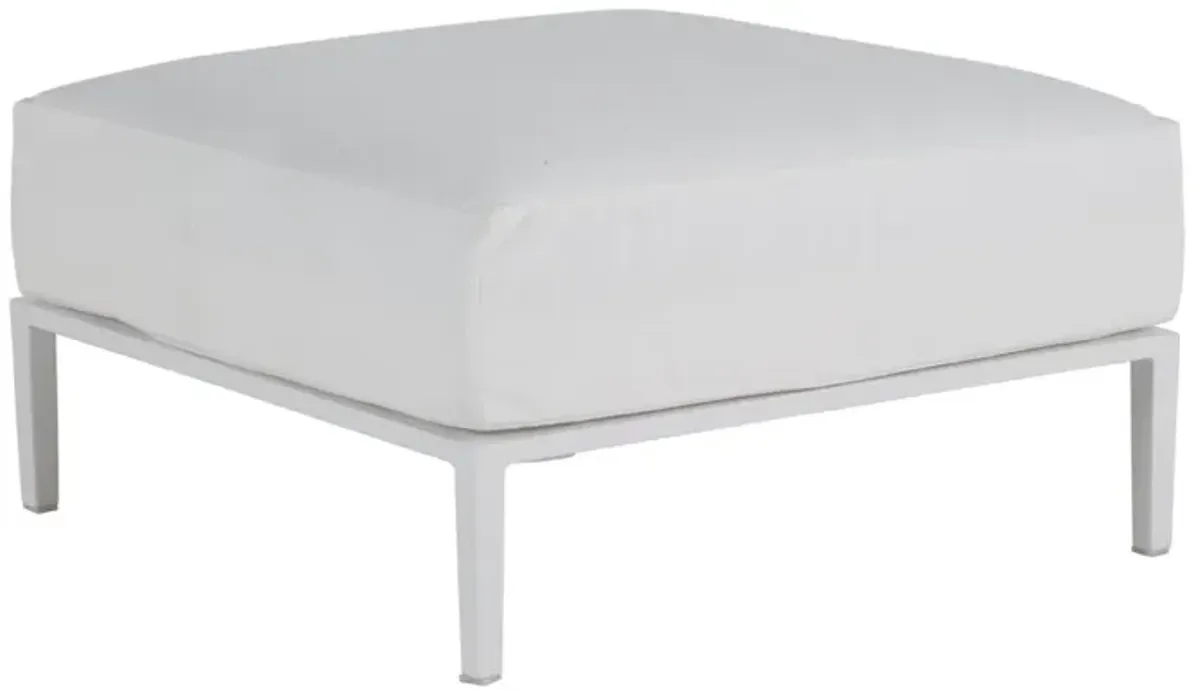 Havana Outdoor Aluminum Ottoman - Summer Classics - White
