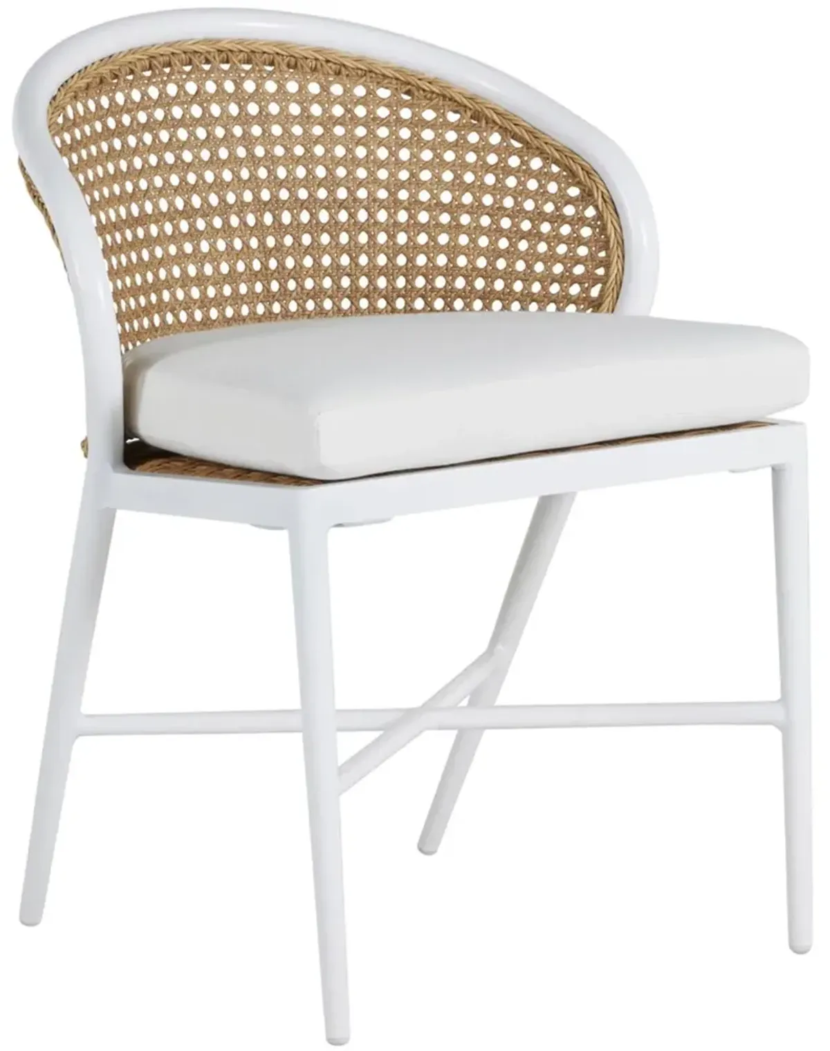 Havana Outdoor Wicker Side Chair - Summer Classics - White