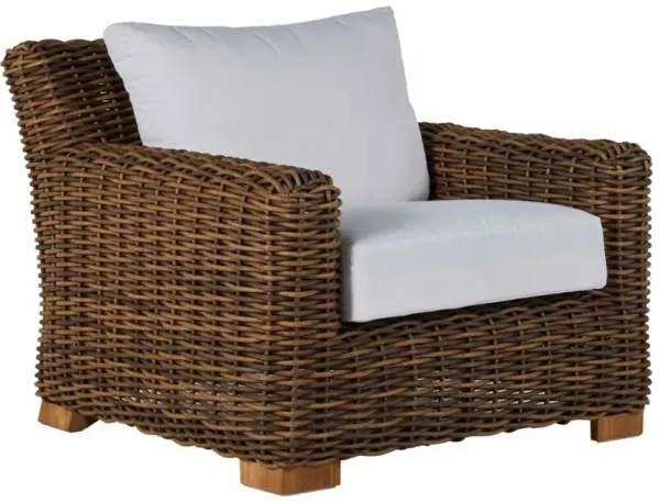 Montauk Outdoor Wicker Lounge Chair, Raffia