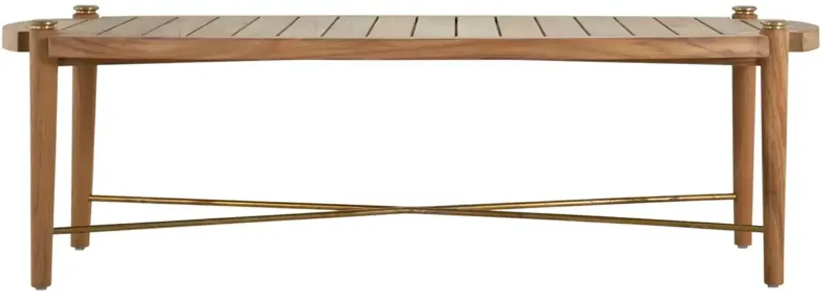 Pacifica Outdoor Rectangular Coffee Table, Natural Teak