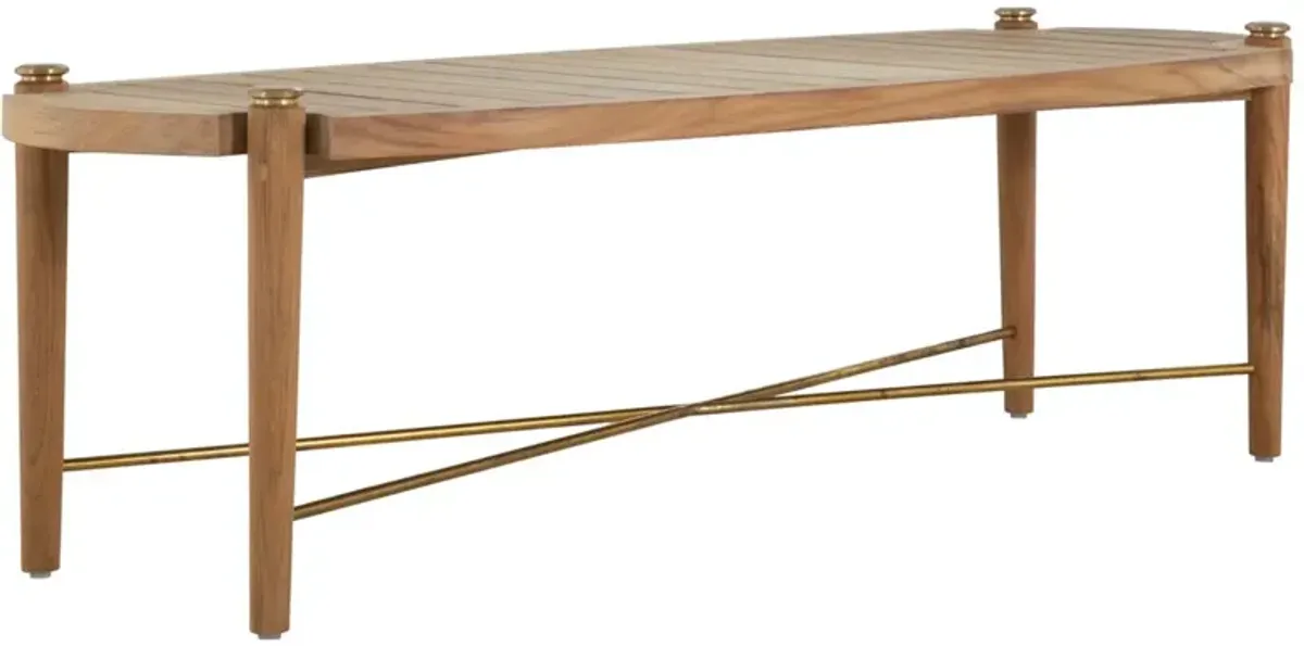 Pacifica Outdoor Rectangular Coffee Table, Natural Teak