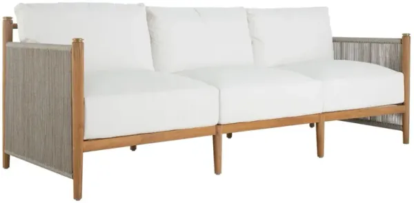 Pacifica Outdoor Rope Sofa, Natural Teak/Gray
