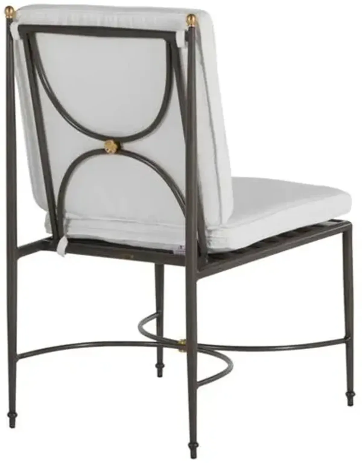 Roma Outdoor Aluminum Side Chair - Slate Grey - Summer Classics - Gray