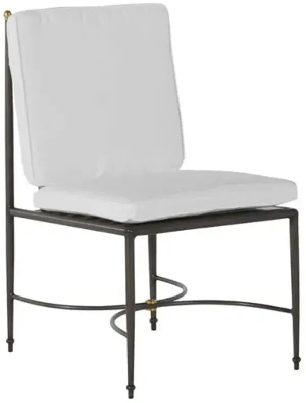 Roma Outdoor Aluminum Side Chair - Slate Grey - Summer Classics - Gray