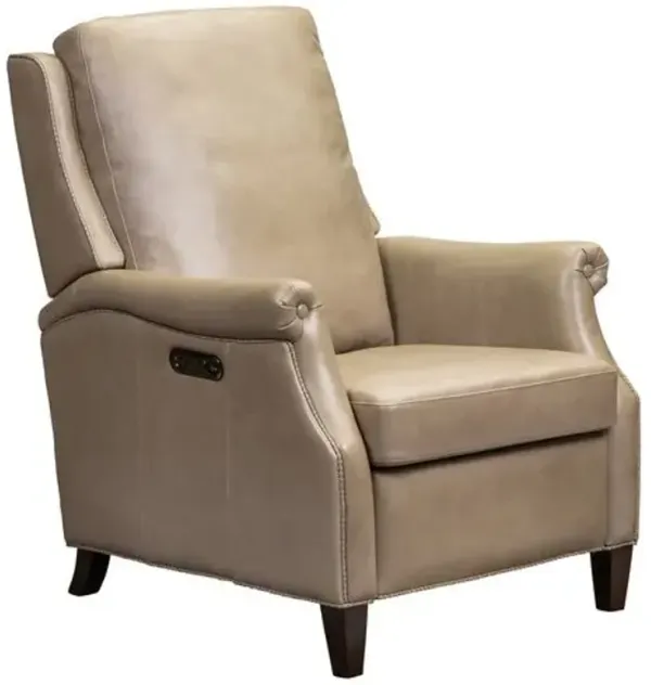 Fairmont Leather Power Recliner - Beige