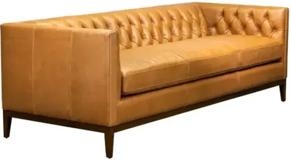 Hampton Tufted Leather Sofa