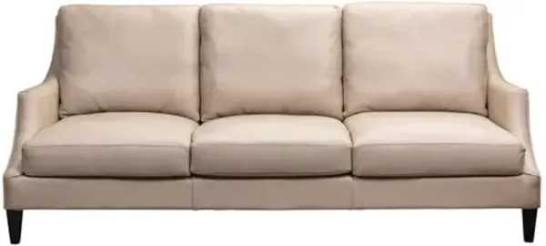 Inverness Leather Sofa with Welt Trim