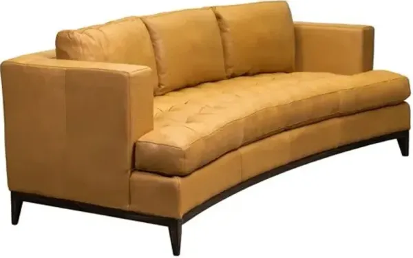 Yale Curved Leather Sofa