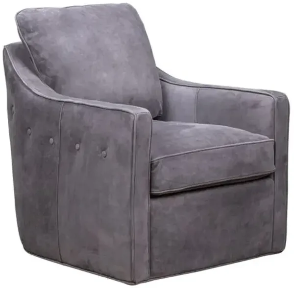Radcliffe Button Leather Swivel Chair