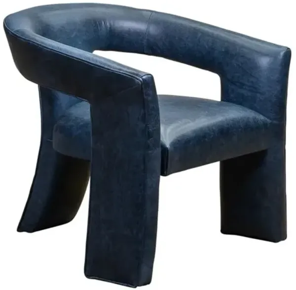 Marlborough Leather Chair - Blue