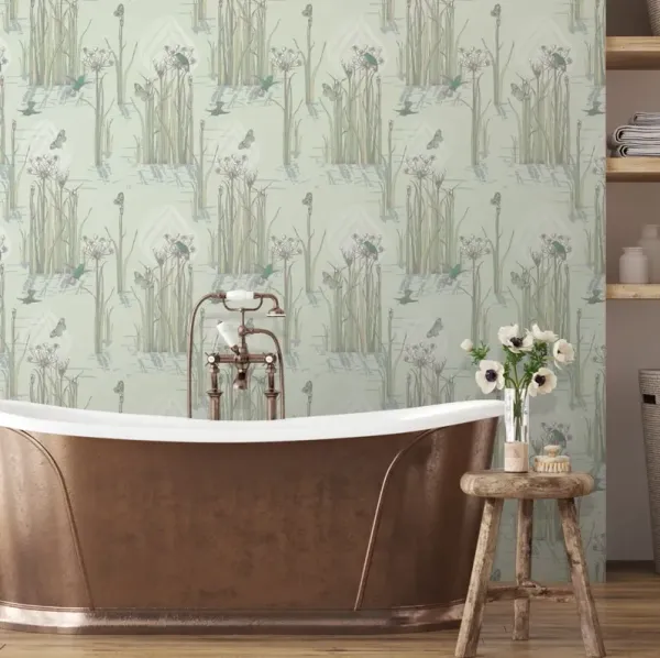 Yuki Osada, Reed Plants in Water Wallpaper