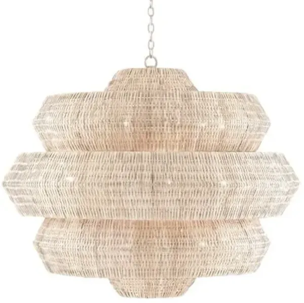 Antibes Rattan Chandelier - Currey & Company - Natural