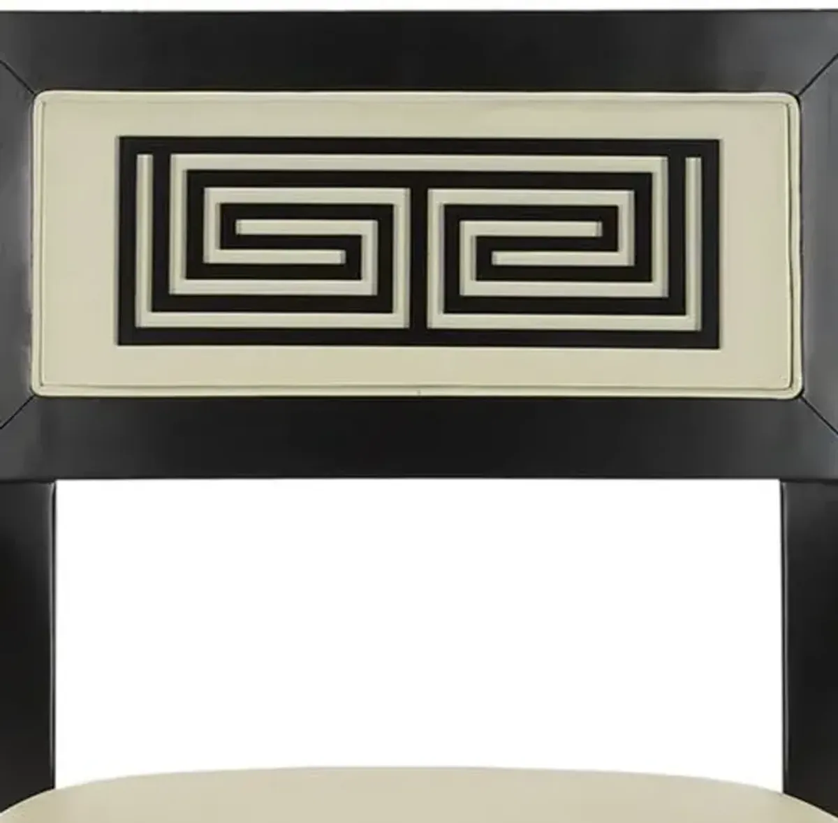 Artemis Leather Armchair - Milk/Black - Currey & Company