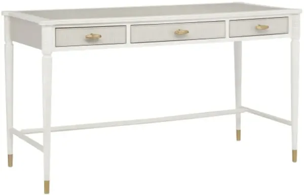 Aster 3-Drawer Desk, Off White/Fog