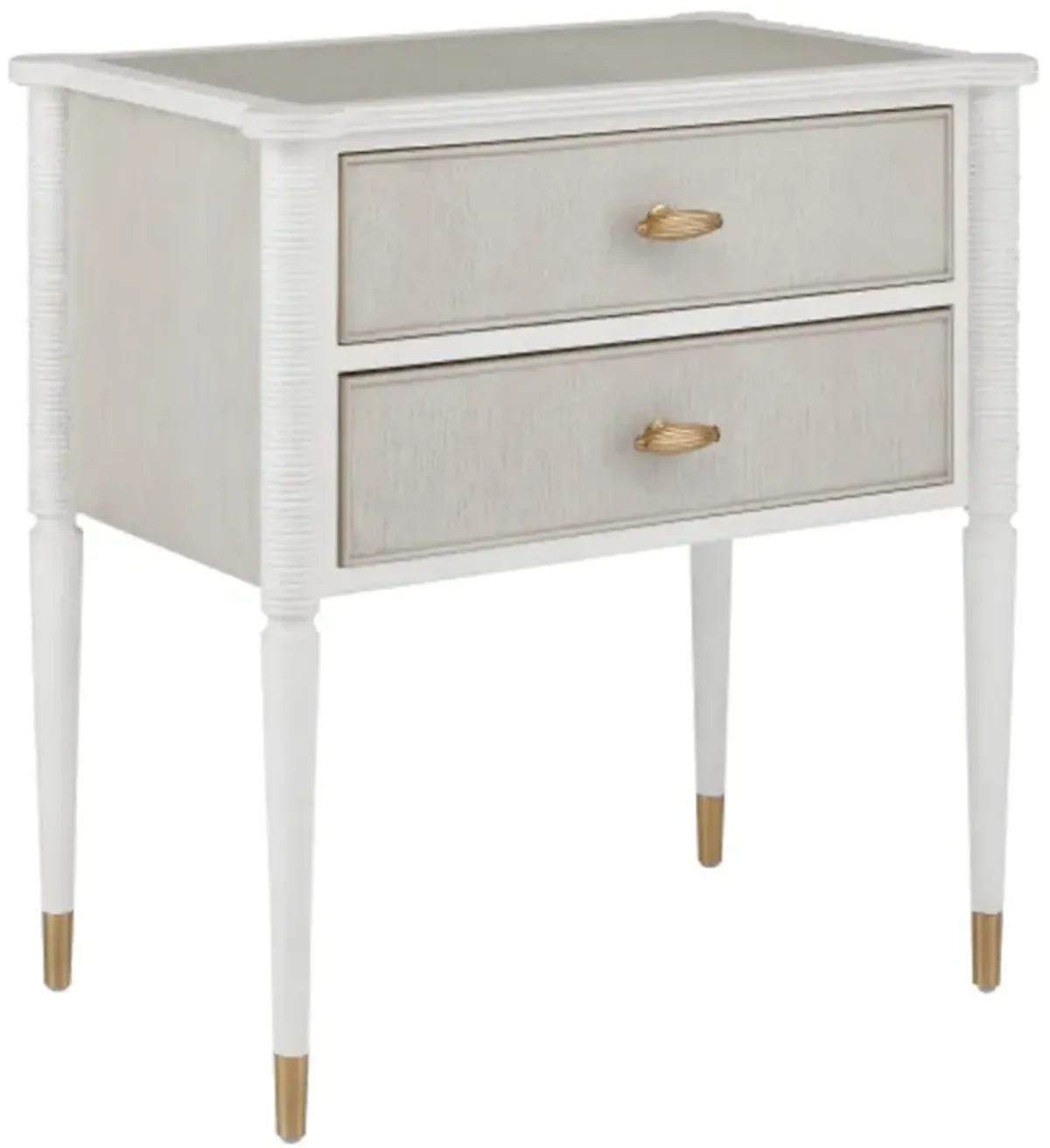 Aster 2-Drawer Nightstand, Off White/Fog
