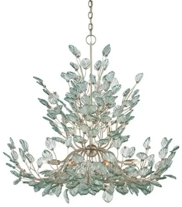 Baobab 1-Tier Glass Chandelier - Blue - Currey & Company