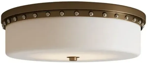 Barnabe Antique LED Flush Mount - White/Brass - Currey & Company - Black