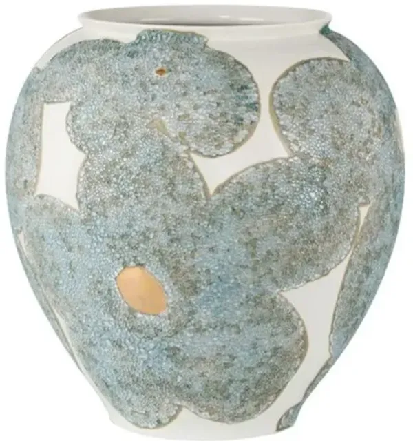 Bloom Porcelain Vase - Blue/Ivory - Currey & Company