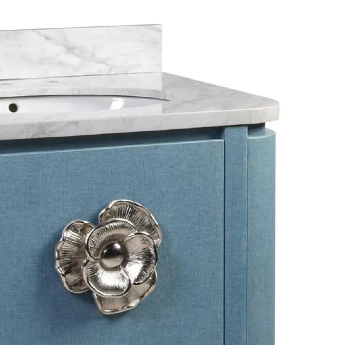 Briallen Vanity with Oval Undermount Sink - Currey & Company - Blue