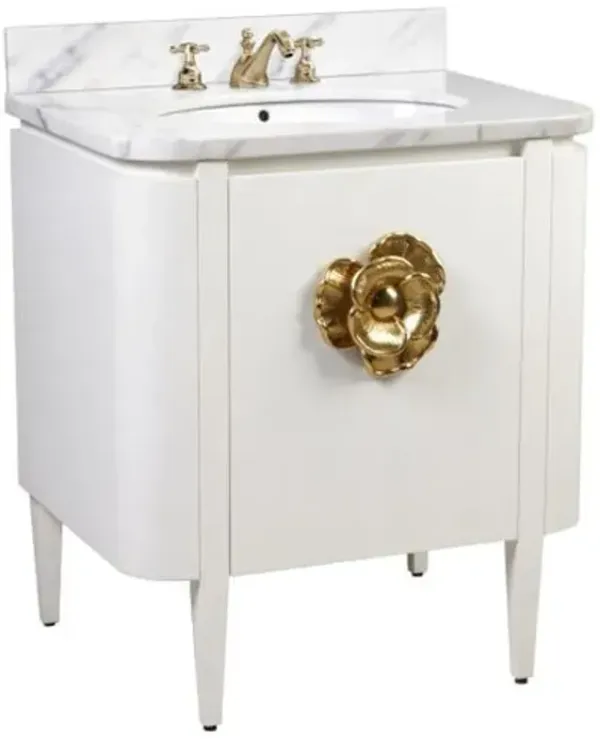 Briallen Vanity with Oval Undermount Sink - Currey & Company - White