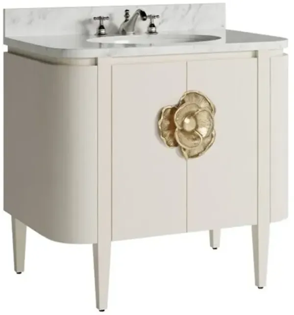 Briallen Vanity with Oval Undermount Sink - Currey & Company - White