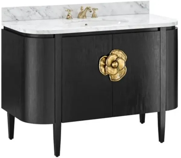 Briallen Vanity with Oval Undermount Sink - Currey & Company - Black