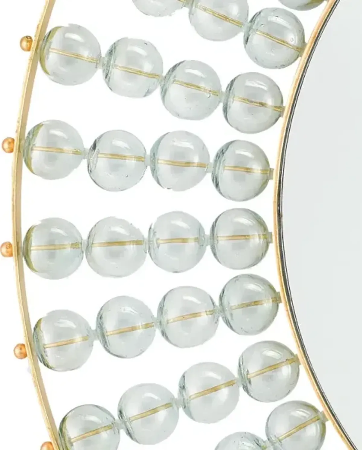 Calais Iron/Recycled Glass 42" Round Wall Mirror, Gold