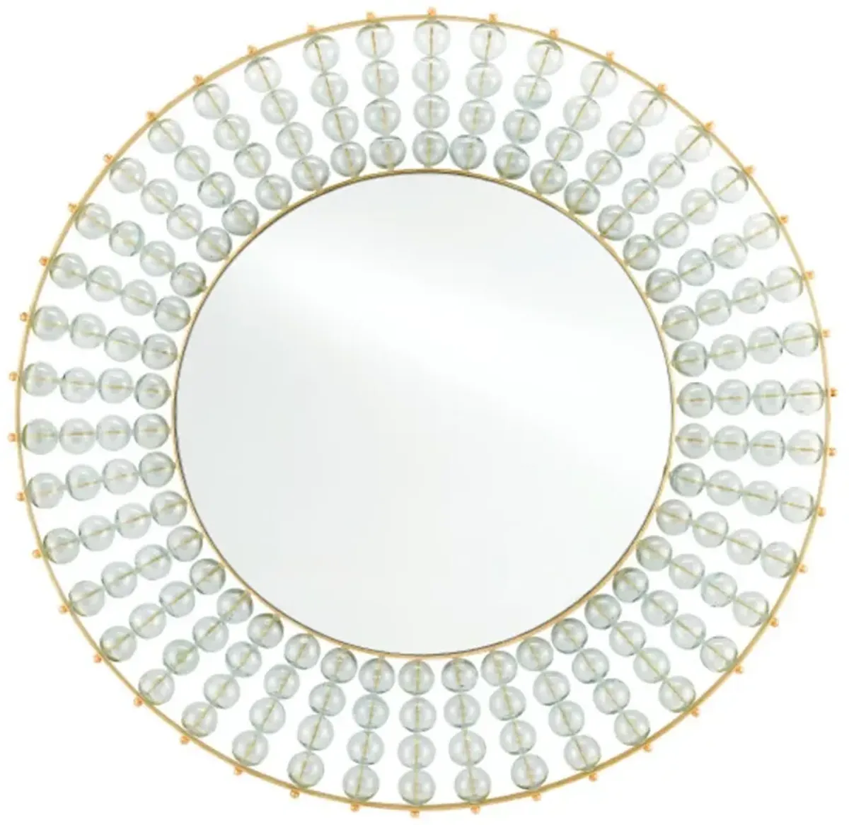 Calais Iron/Recycled Glass 42" Round Wall Mirror, Gold