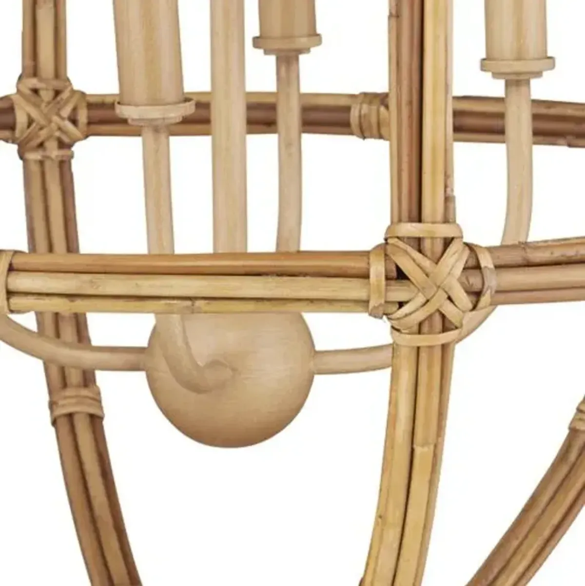 Charrette Rattan Lantern - Natural/Saddle Tan - Currey & Company - Brown