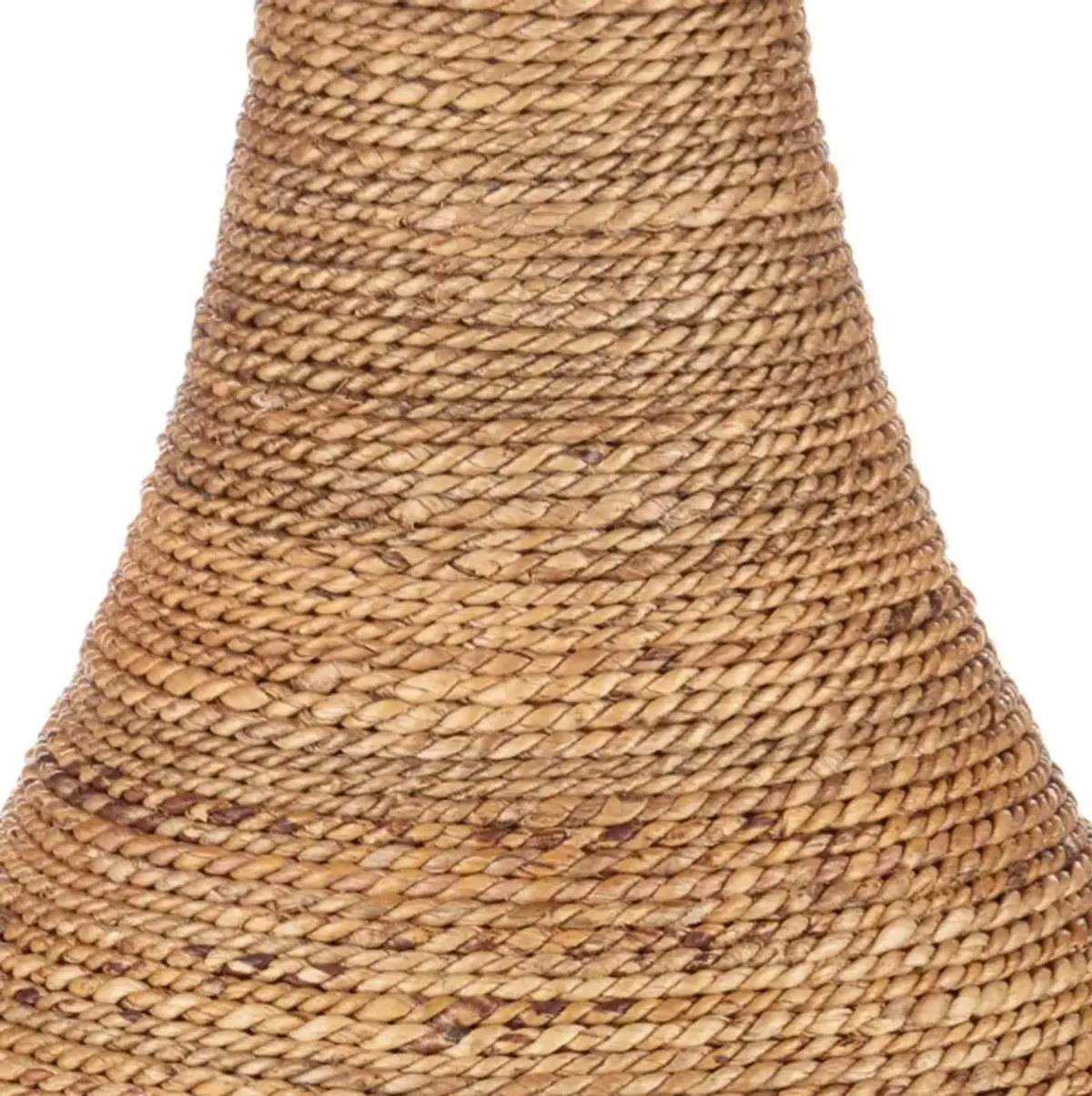 Dominica Rope 38" Round Entry Table, Natural/Clear