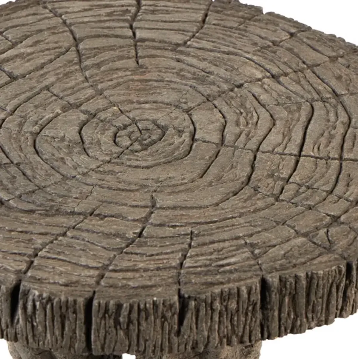 Dunmore Outdoor Concrete Accent Table, Brown