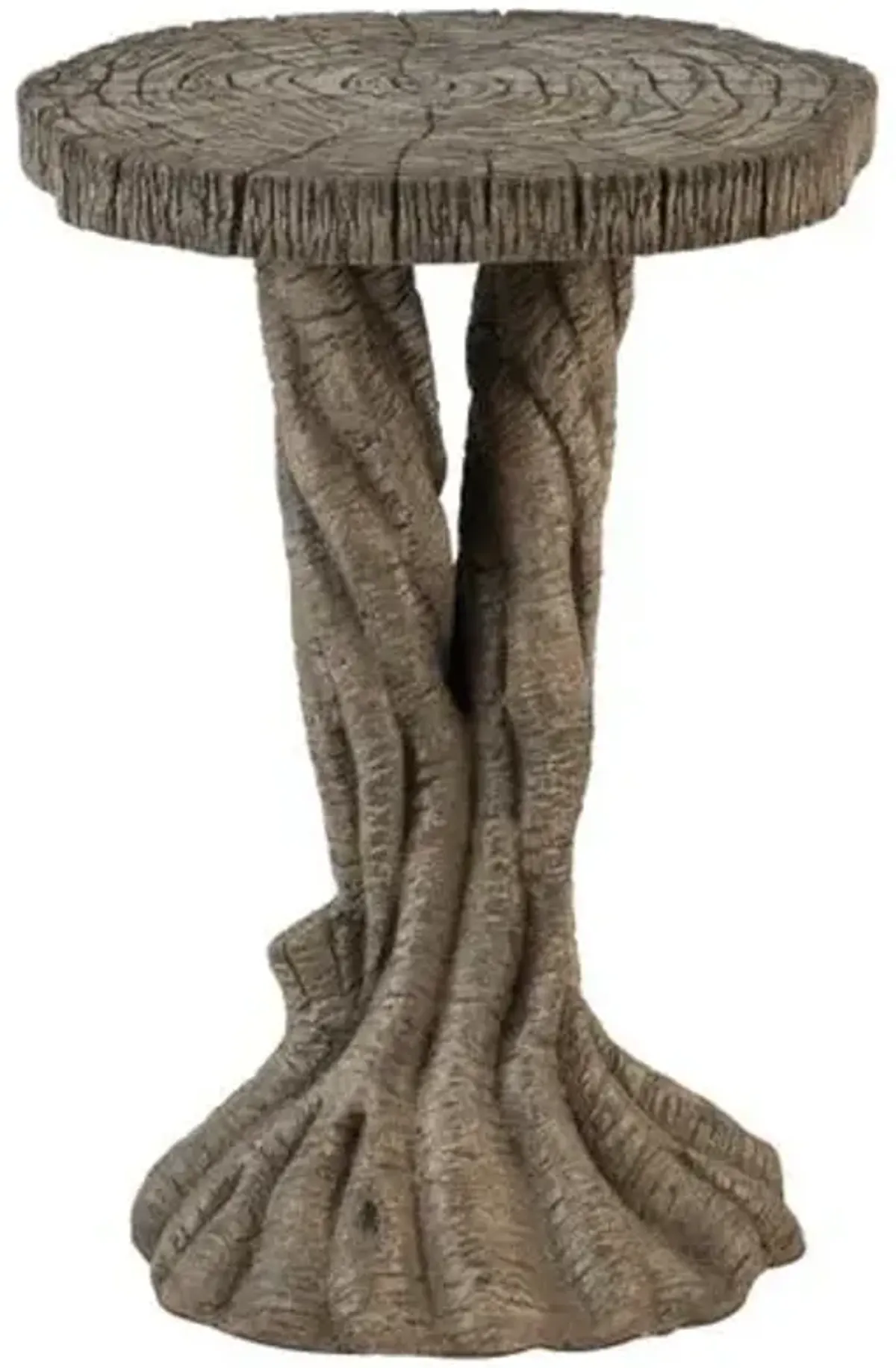 Dunmore Outdoor Concrete Accent Table - Brown - Currey & Company - 22.5Hx16Wx16D in