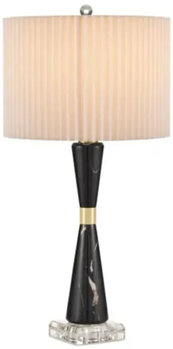 Edelmar Marble Table Lamp - Currey & Company - Black