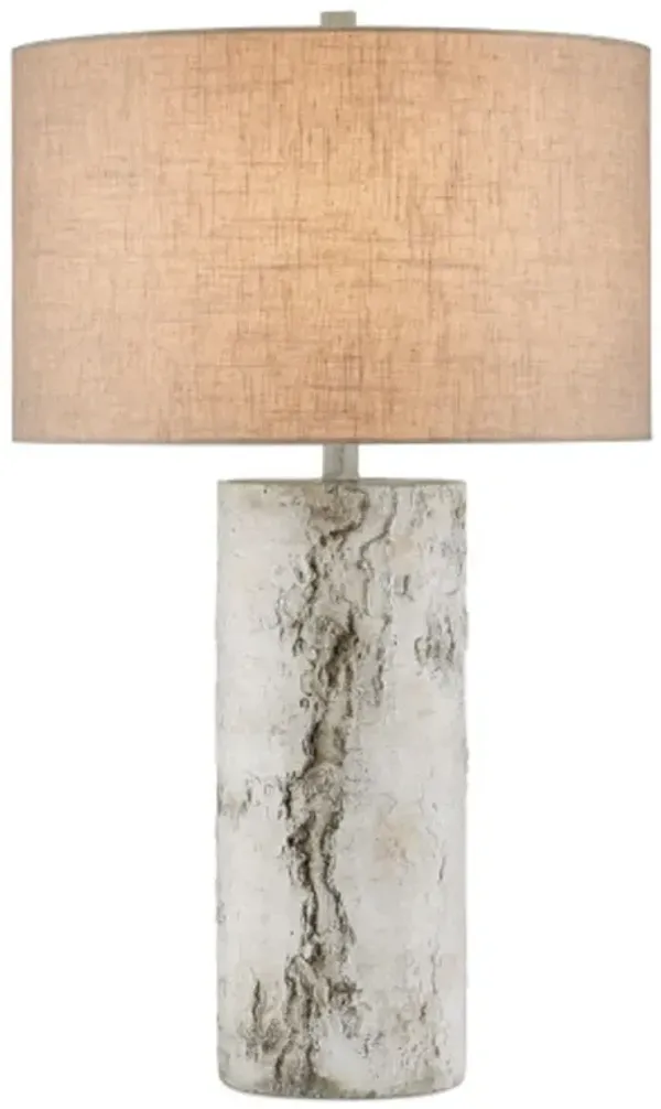 Faux Birch Table Lamp - Birch White/Gray - Currey & Company