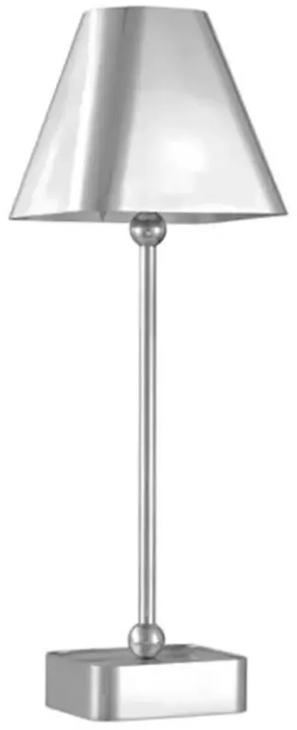 Gadabout Cordless Table Lamp - Currey & Company - Silver