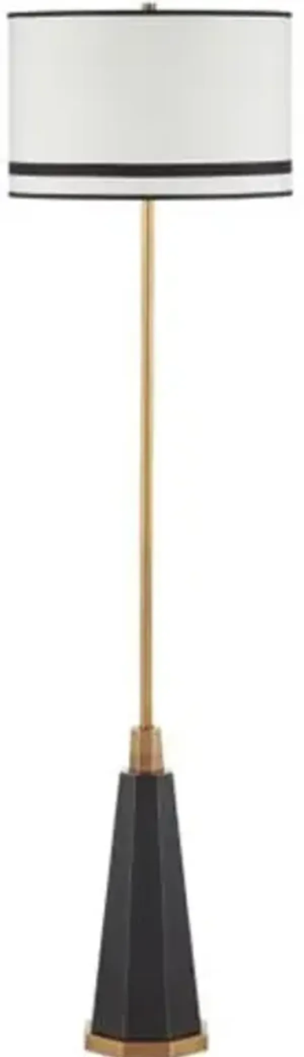Gieves Aluminum Floor Lamp - Black/Gold - Currey & Company