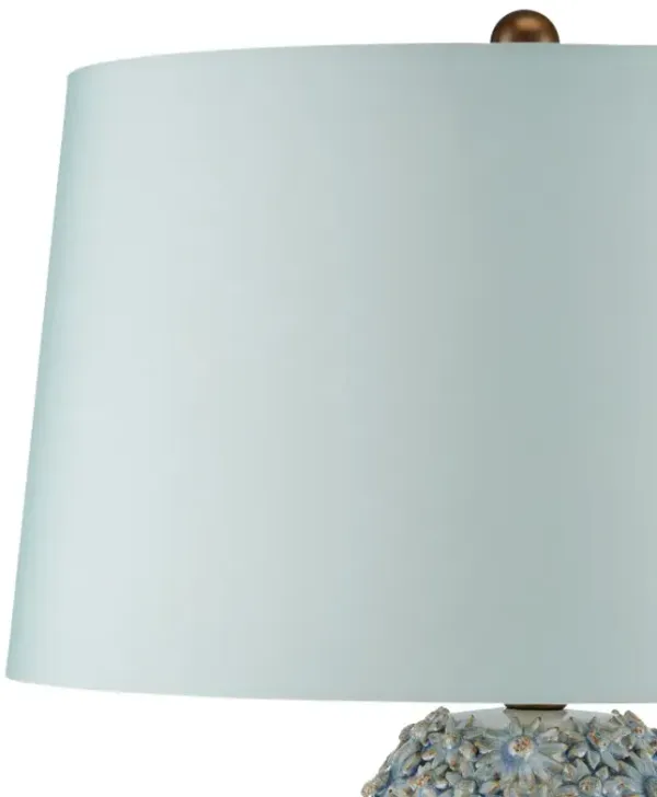Jessamine Ceramic Table Lamp - Cloud Blue - Currey & Company