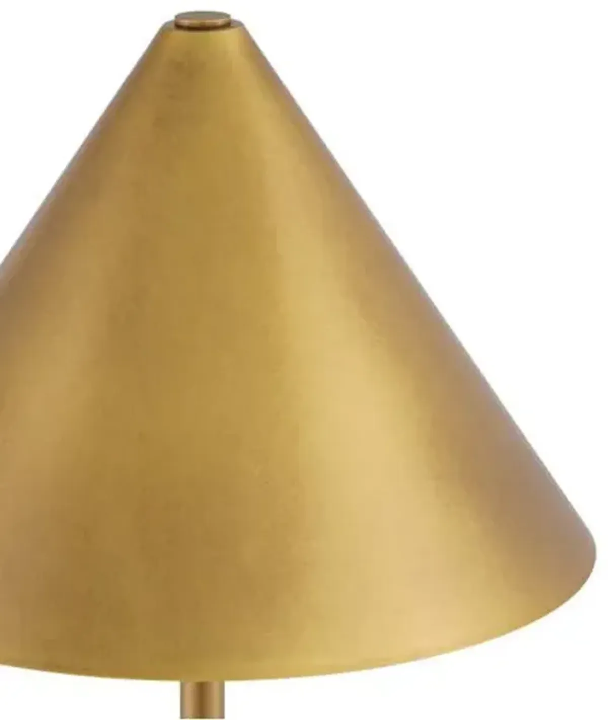 Journey Travertine Cordless Table Lamp - White - Currey & Company - Gold