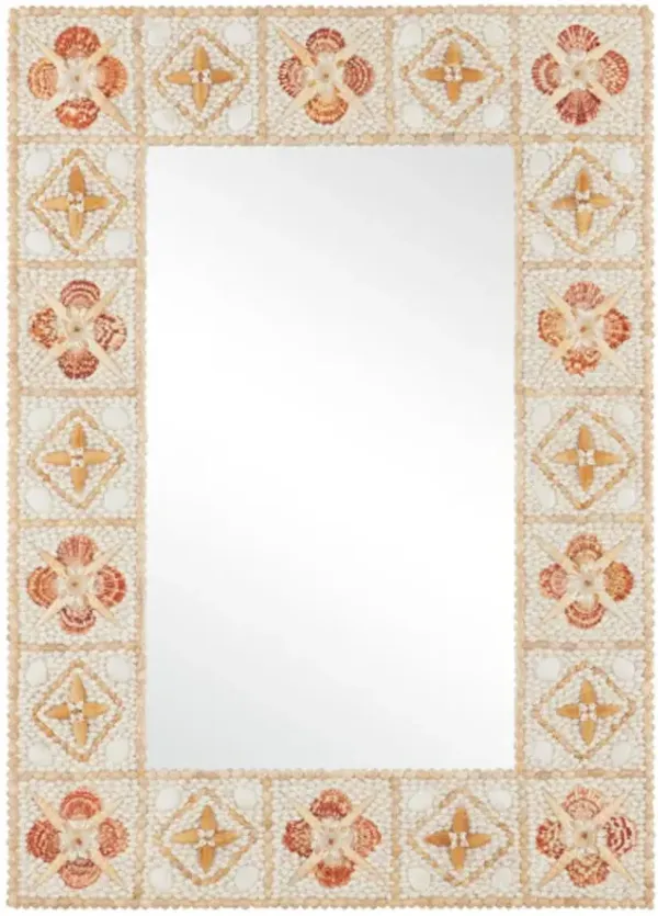 Junonia Rectangular Shell Wall Mirror, Natural