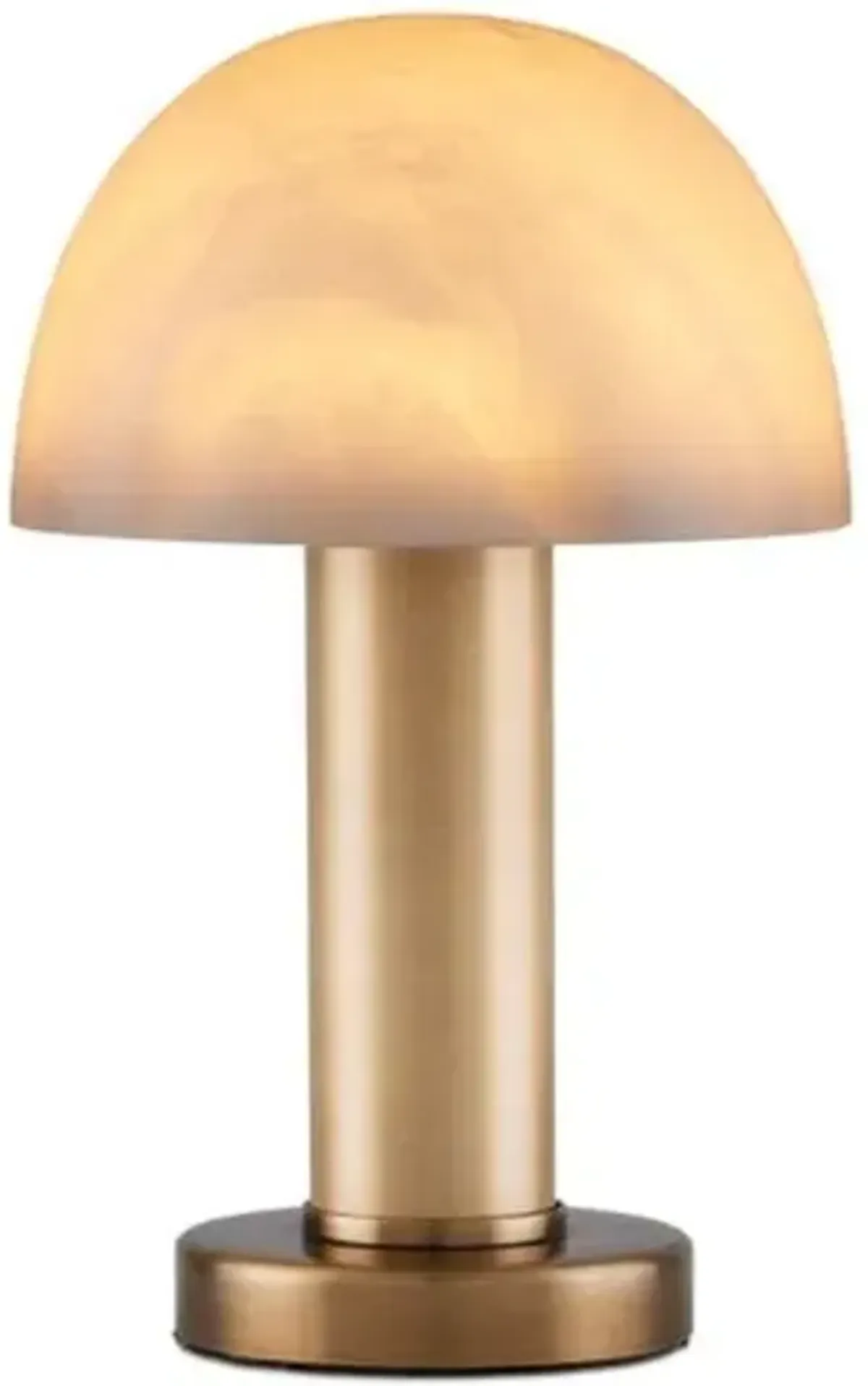 La Gravite Alabastar Mini Table Lamp - Natural Brass - Currey & Company - Ivory