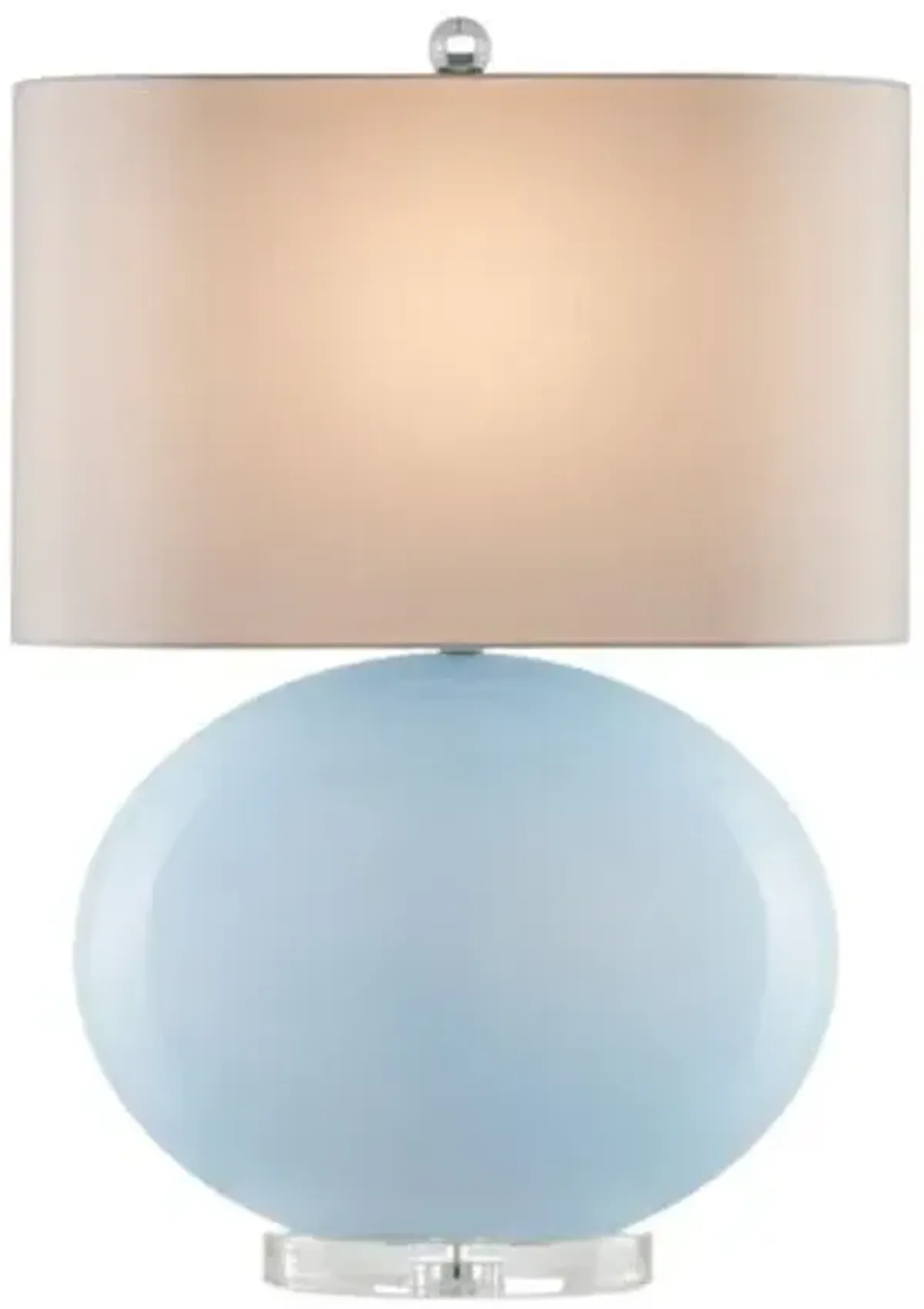 Laconia Glass Table Lamp - Light Blue - Currey & Company