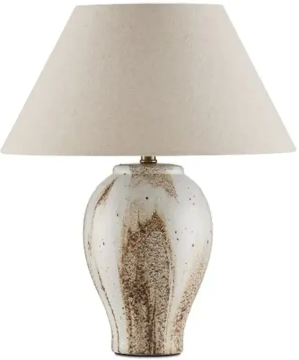 Latte Ceramic Table Lamp - Beige - Currey & Company
