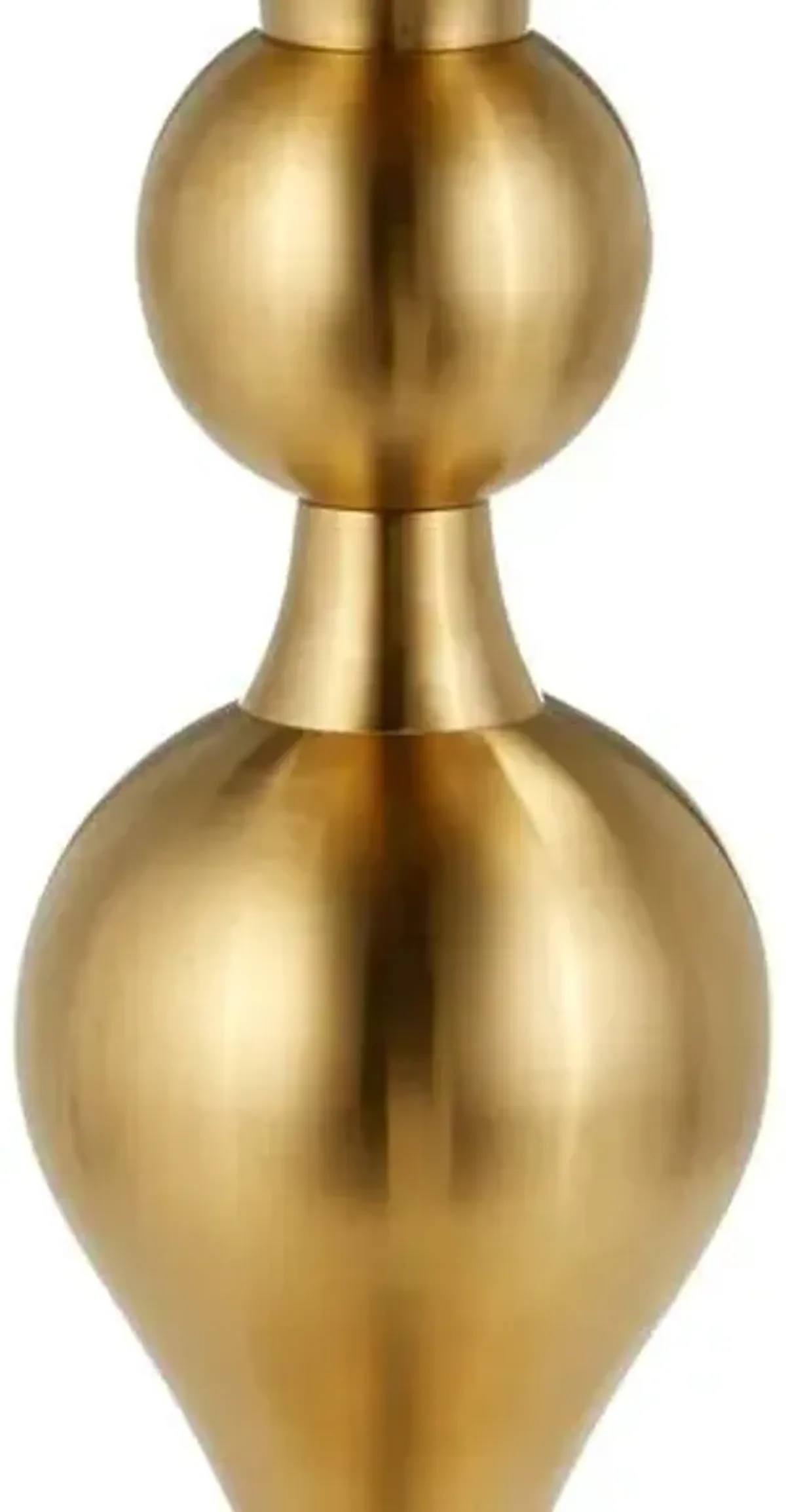 Maeve Steel Accent Table - Brushed Brass/Walnut - Currey & Company - 20Hx9.5Wx9.5D in