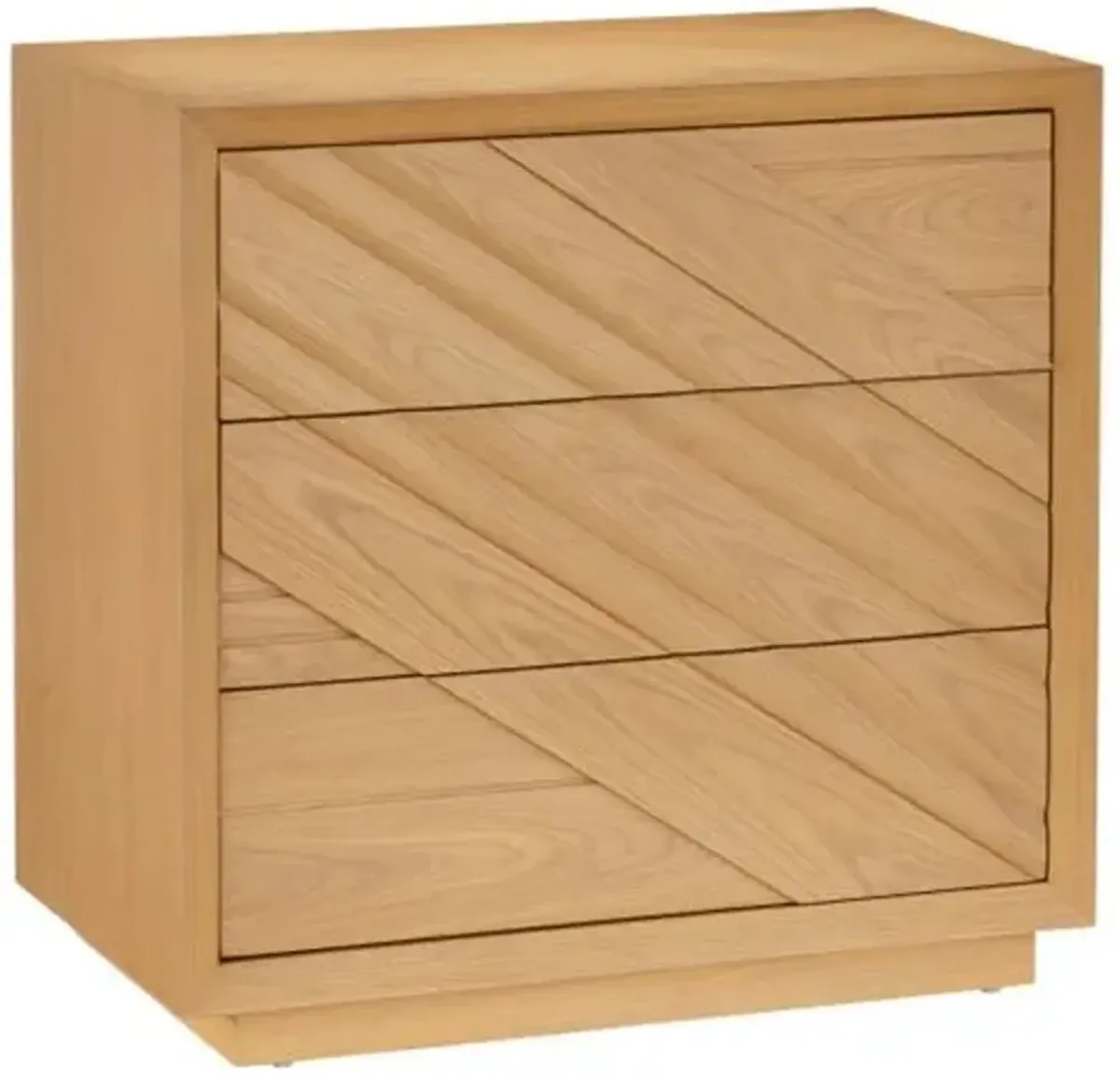 Margot 3-Drawer Oak Chest - Natural - Currey & Company - Brown